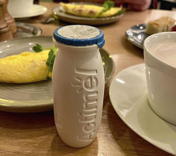 Etiketvrij Actimel shotflesje 